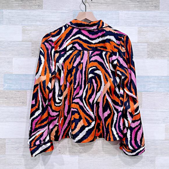 Diane Von Furstenburg x Target Zebra Satin Short Pajama Set 2 Piece Womens XXS - Picture 4 of 9